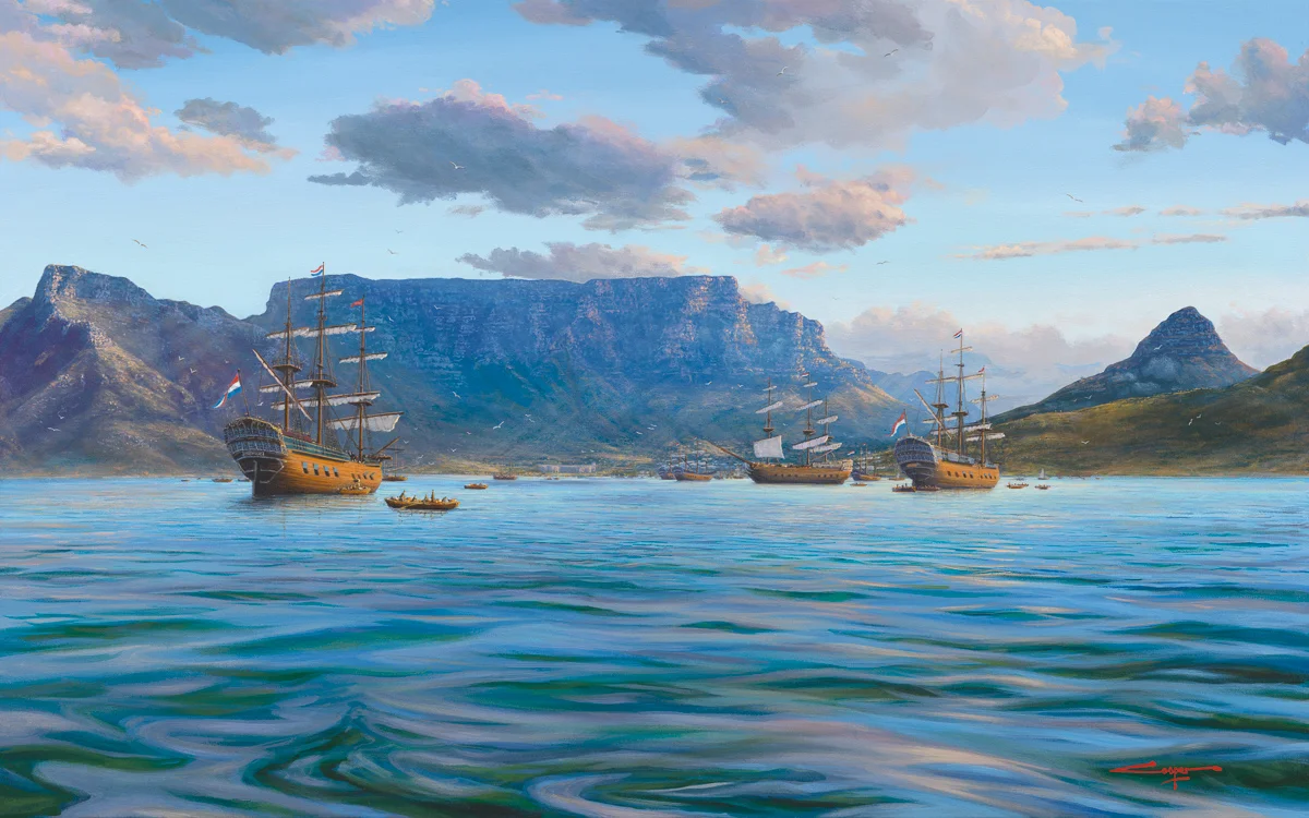 Commission a painting - Cape Dutch Ships Table Bay