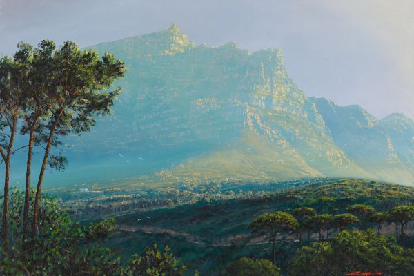 Table Mountain mist painting