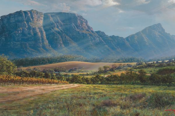 Constantia Valley from Hohenort Ave painting 