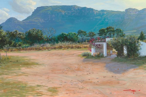 Organic veggie farmstall, Noordhoek painting