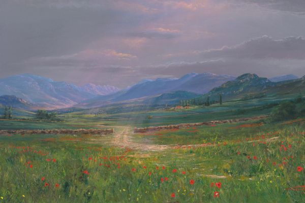 Tuscan poppies painting