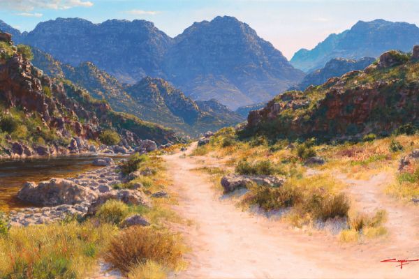 Where the path leads, Du Toits Kloof painting