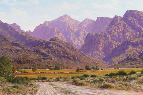 Old Farm Road, Hex River Valley painting