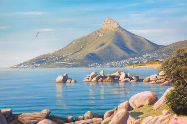Camps Bay and Lions Head painting
