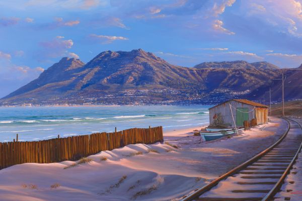 On Track To Simonstown painting