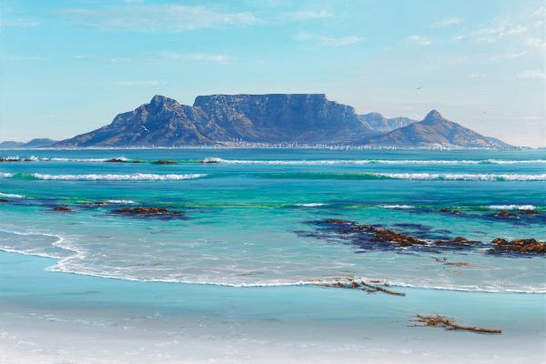 Table Mountain From Blouberg Strand painting