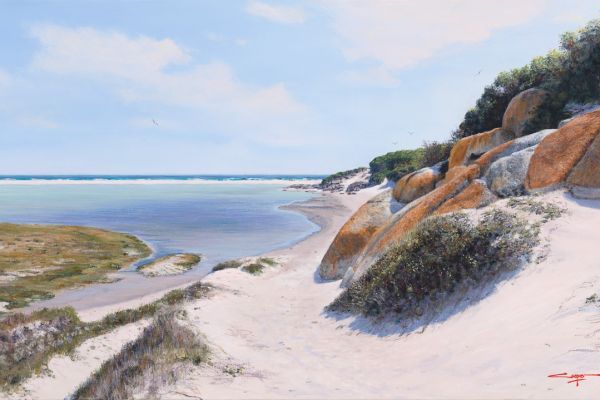 Down to the Beach, Noordhoek painting