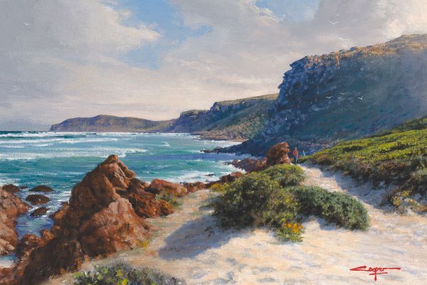 Robberg Afternoon Stroll, Plettenberg Bay painting